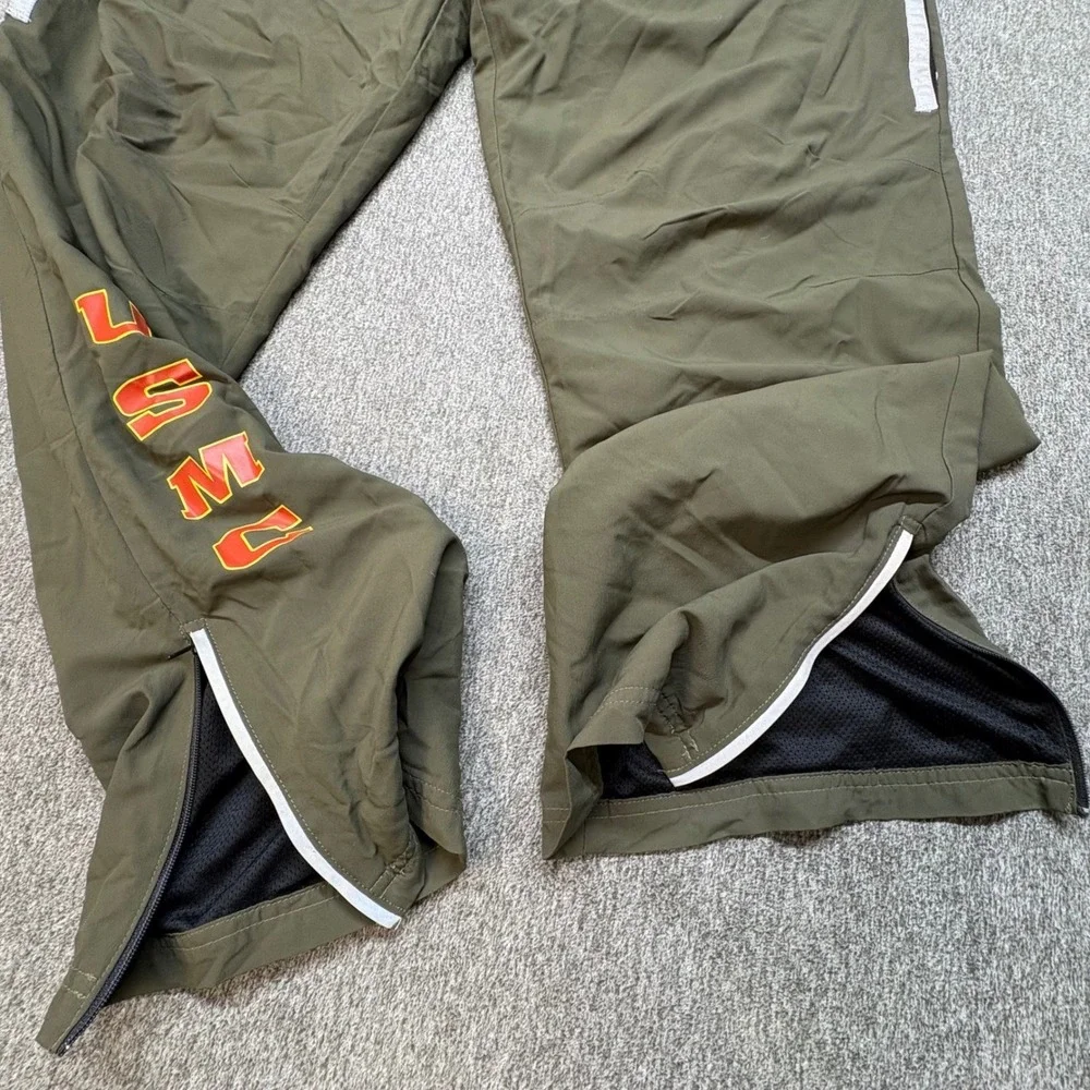 New Balance USMC Medium Long Olive Green‎ Athletic Track Pants Men's Reflective